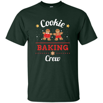Christmas T-shirt Gingerbread Cookie Baking Crew Forest Green