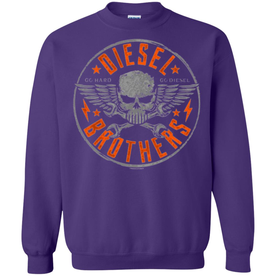 Skull Cross Wrench T-shirt Diesel Brothers Go Hard Go Diesel Purple
