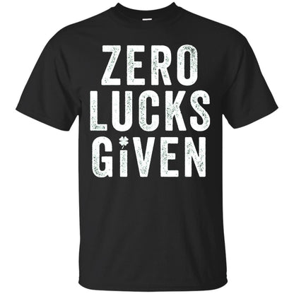 Grunge Zero Lucks Given St. Paddy_s Day T-shirt Black