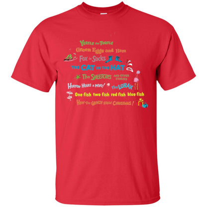 Dr. Seuss Book Title National Wear Red Day T-shirt Red