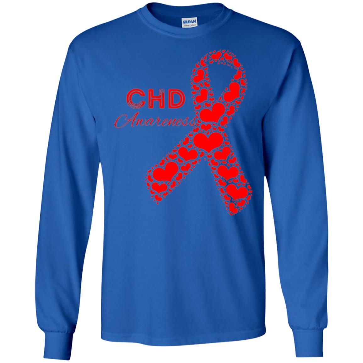Chd Congenital Heart Defect Awareness T-shirt National Wear Red Royal