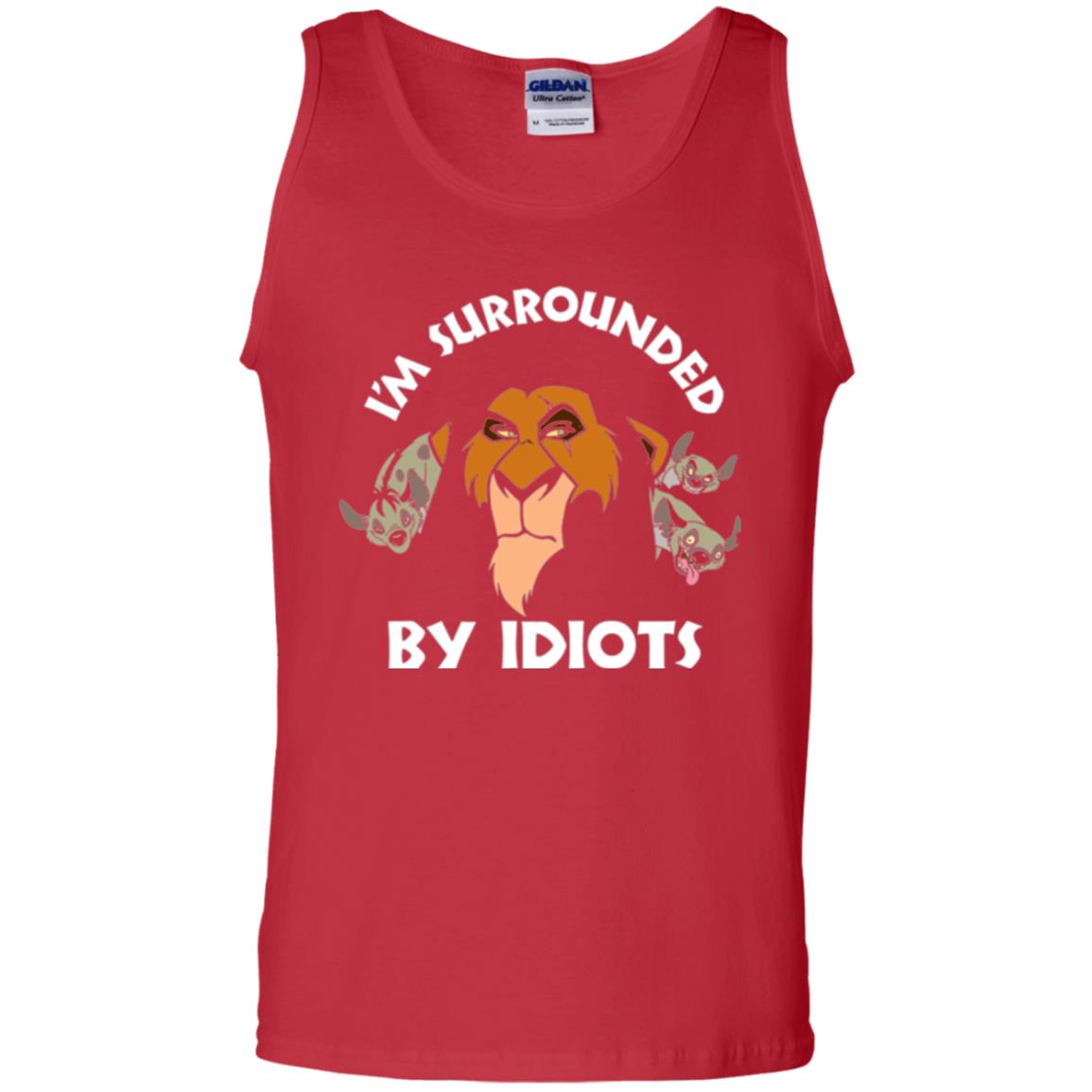 Disney Lion King T-shirt Scar Surrounded By Idiots Red