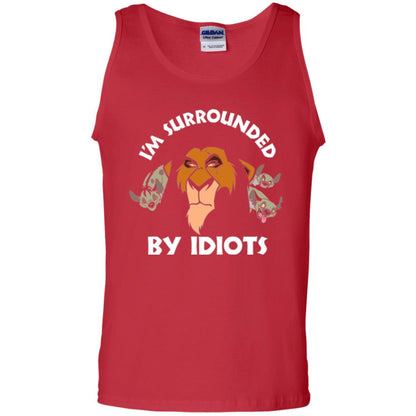 Disney Lion King T-shirt Scar Surrounded By Idiots Red