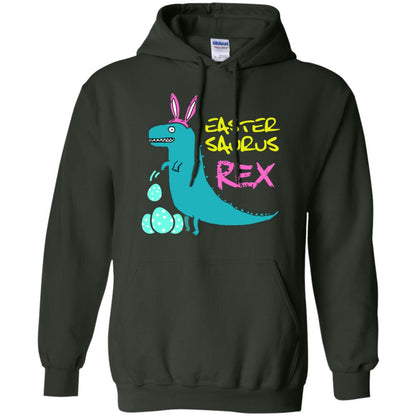 Easter Saurus Trex Bunny Dinosaur T-shirt Forest Green