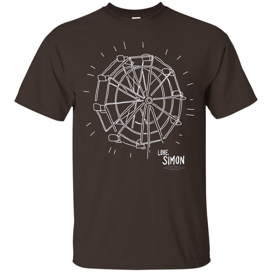 Love Simon Ferris Wheel Doodle Shirt Dark Chocolate
