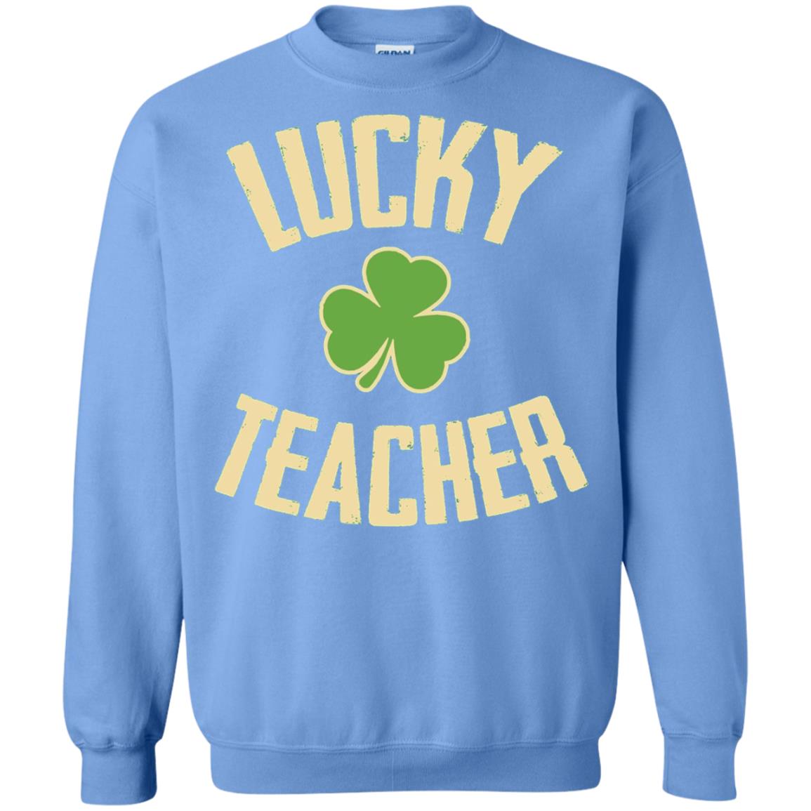Lucky Teacher Shirt St. Patrick_s Day T-shirt Carolina Blue