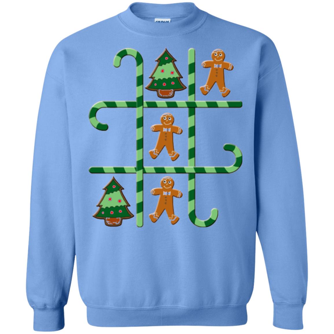 Christmas T-shirt Tic Tac Toe Board Game Carolina Blue