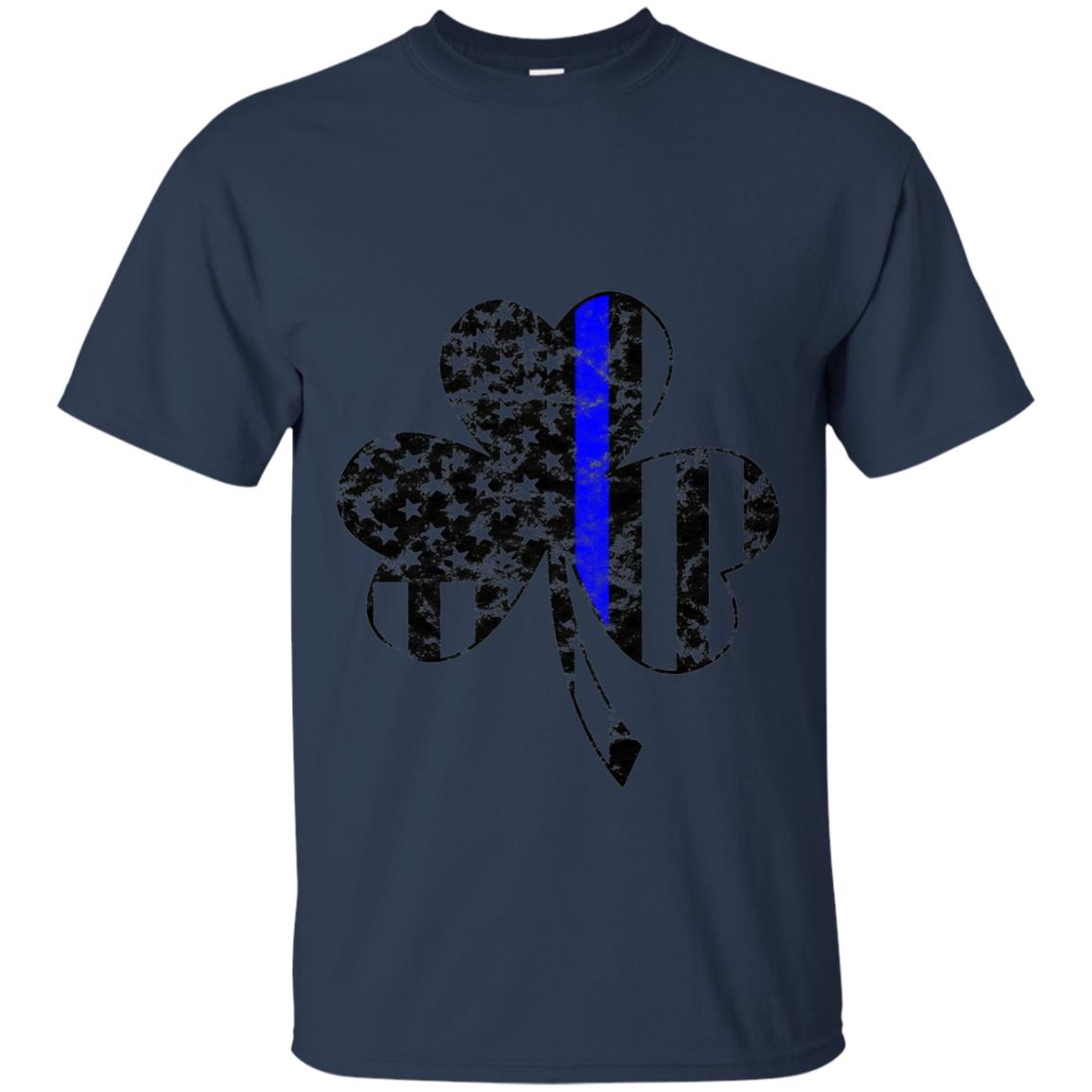 Shamrock Irish Flag St Patrick_s Day T-shirt Navy