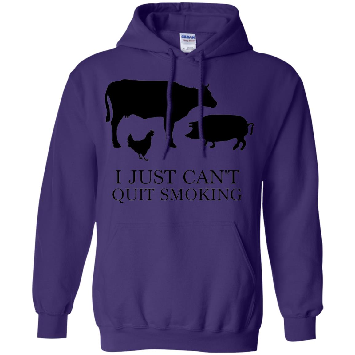 I Just Cant Quit Smoking Bar-b-que Hot And Smokey Shirt Purple