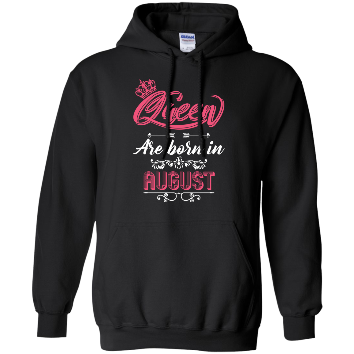 Brithday T-Shirt Queen Are Born In August Black