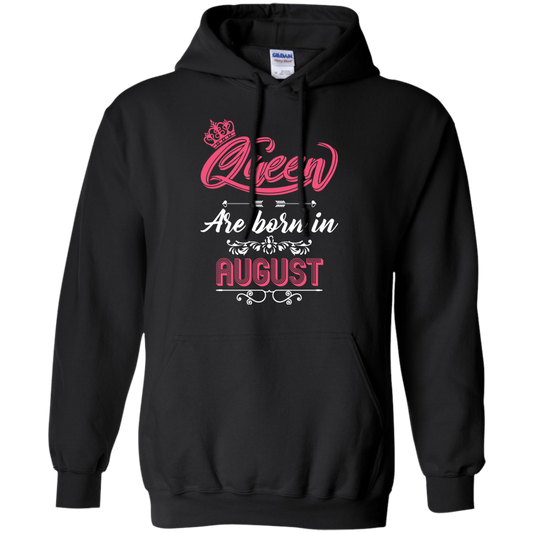 Brithday T-Shirt Queen Are Born In August Black