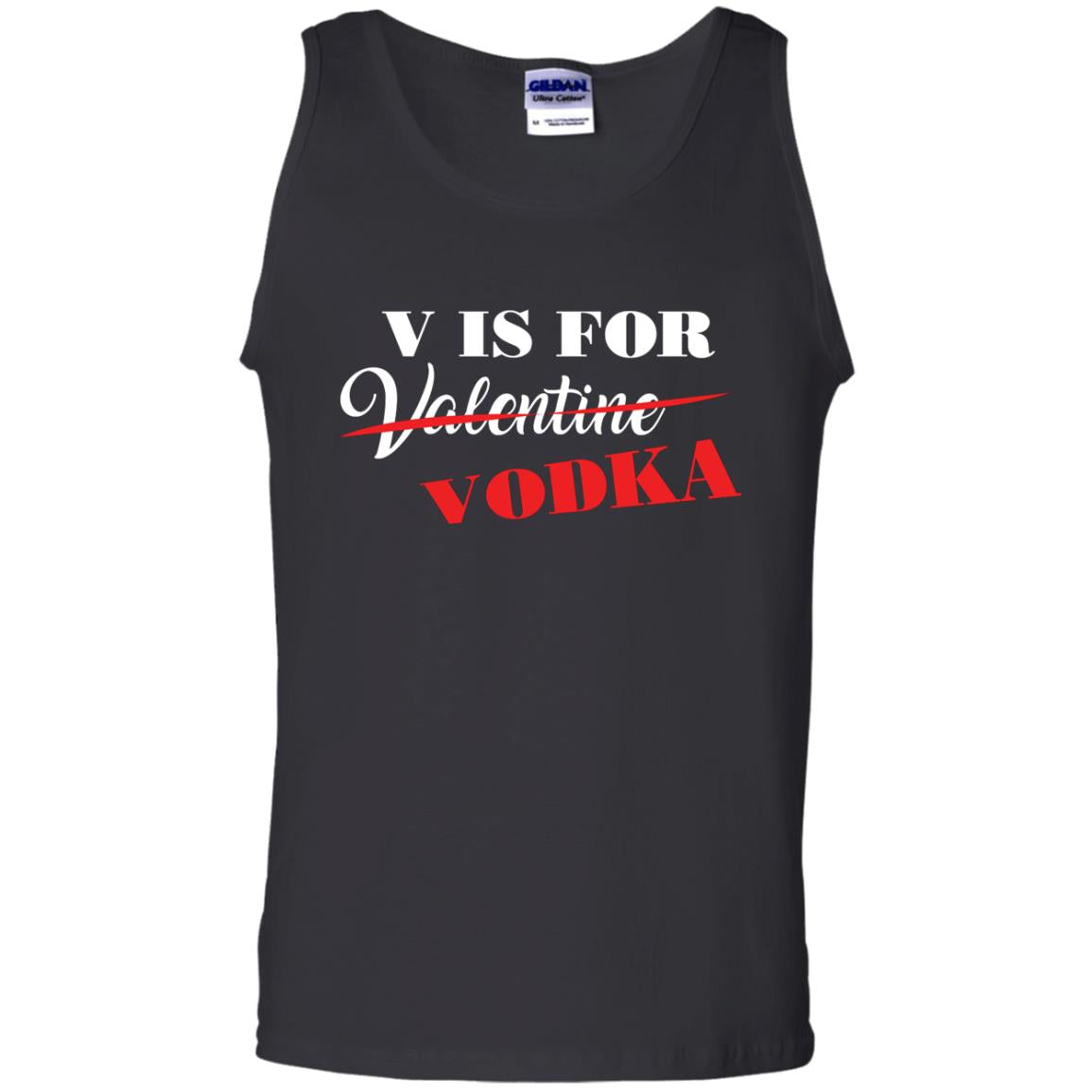 Vodka Lover T-shirt V Is For Vodka Not Valentine Black