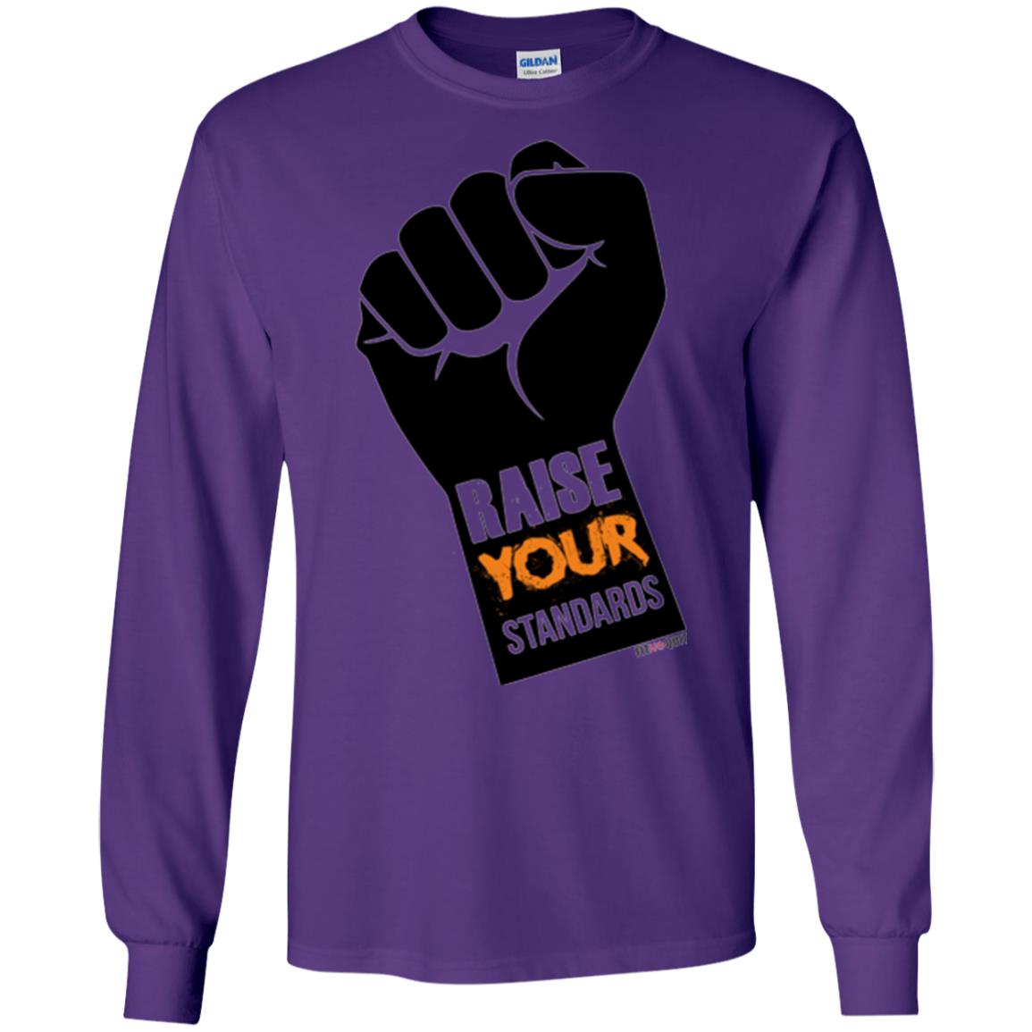 Raise Your Standards Motivatitonal Fitnoquit T-shirt Purple