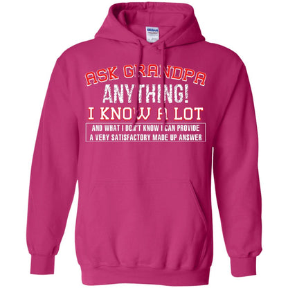 Ask Grandpa Anything I Know A Lot Funny Saying Gift Shirt For Papa Heliconia