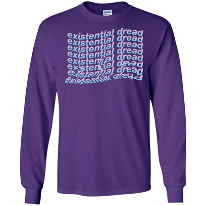Existential Dread Waves Melting Distortion Aesthetic T-shirt Purple