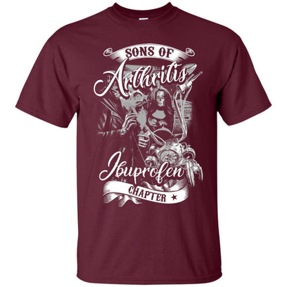 Sons Of Arthritis Ibupronfen Chapter Funny Motorcycle Shirt Maroon