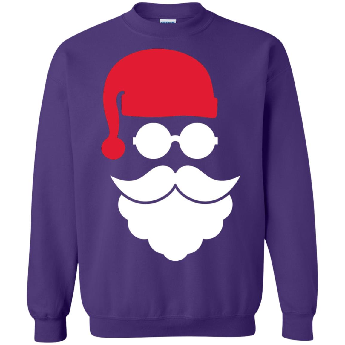 Christmas Shirt Santa Claus Face Purple