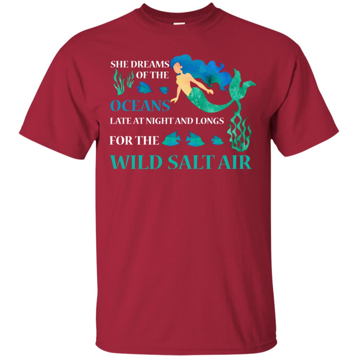 She Dreams Of The Oceans Mermaid T-shirt Cardinal