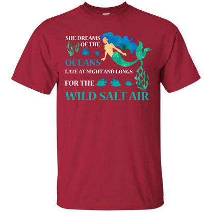 She Dreams Of The Oceans Mermaid T-shirt Cardinal