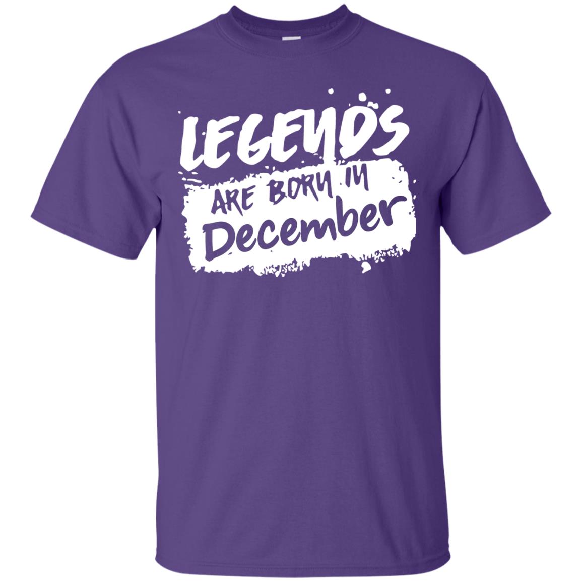 December Birthday Shirt Legends Are Born In December Purple
