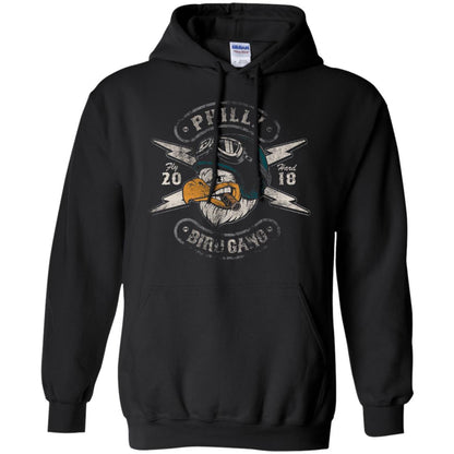 Bird Gang Eagles T-shirt Vintage Distressed Black
