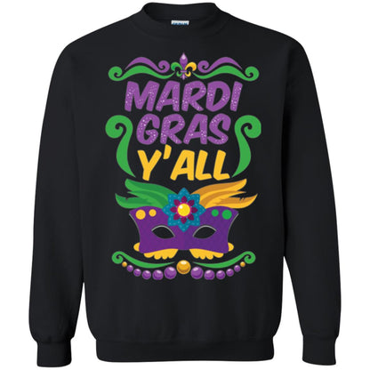 Mardi Gras T Shirt Mardi Gras Y_all T-shirt Black