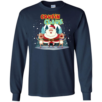 Cousin Claus Matching Family X-mas Gift Shirt Navy