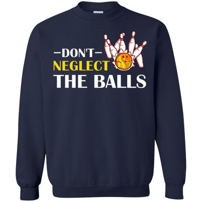 Bowling Lover T-shirt Don't Neglect The Balls Navy