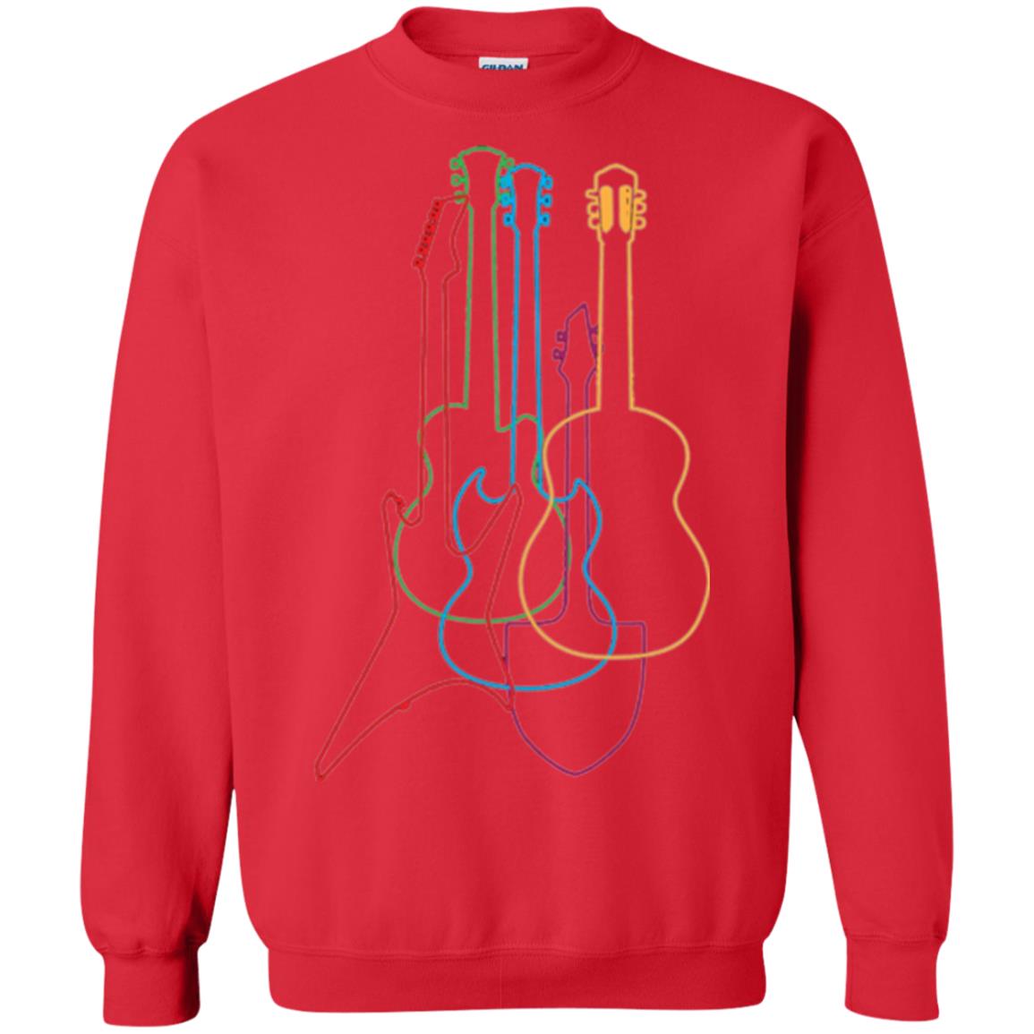 Colored Guitars Electric Acoustic Classical T-shirt Red