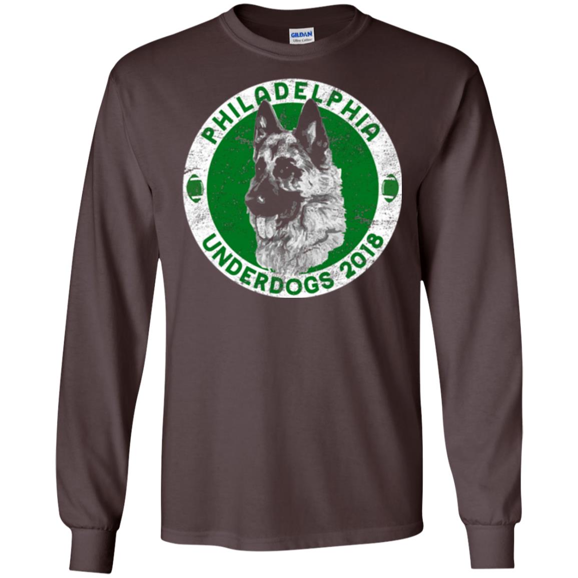 Dog Lover T-shirt Philadelphia Underdogs 2018 Distressed Dark Chocolate