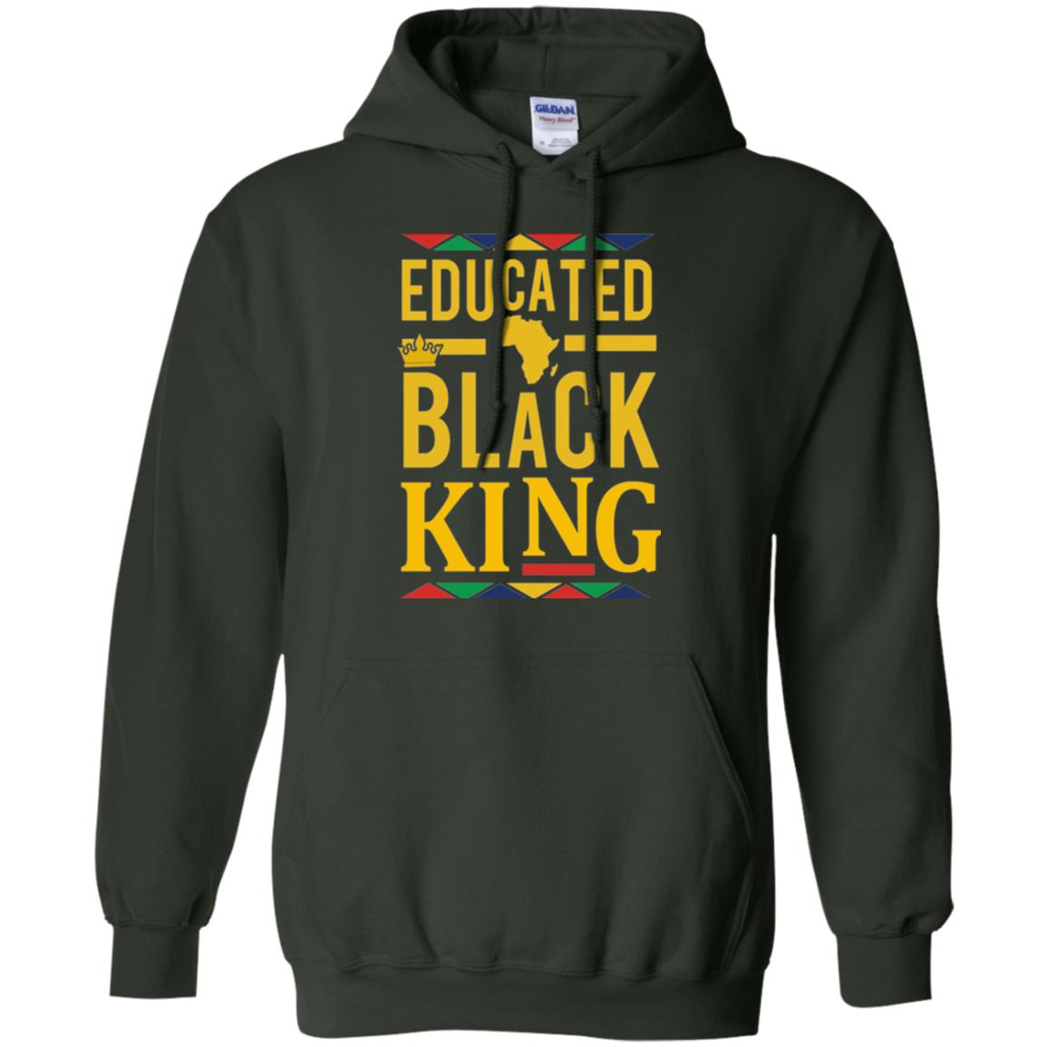 African Dna Pride T-shirt Dashiki Educated Black King Forest Green