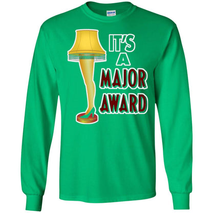 Christmas T-shirt It_s A Major Award Leg Lamp Irish Green