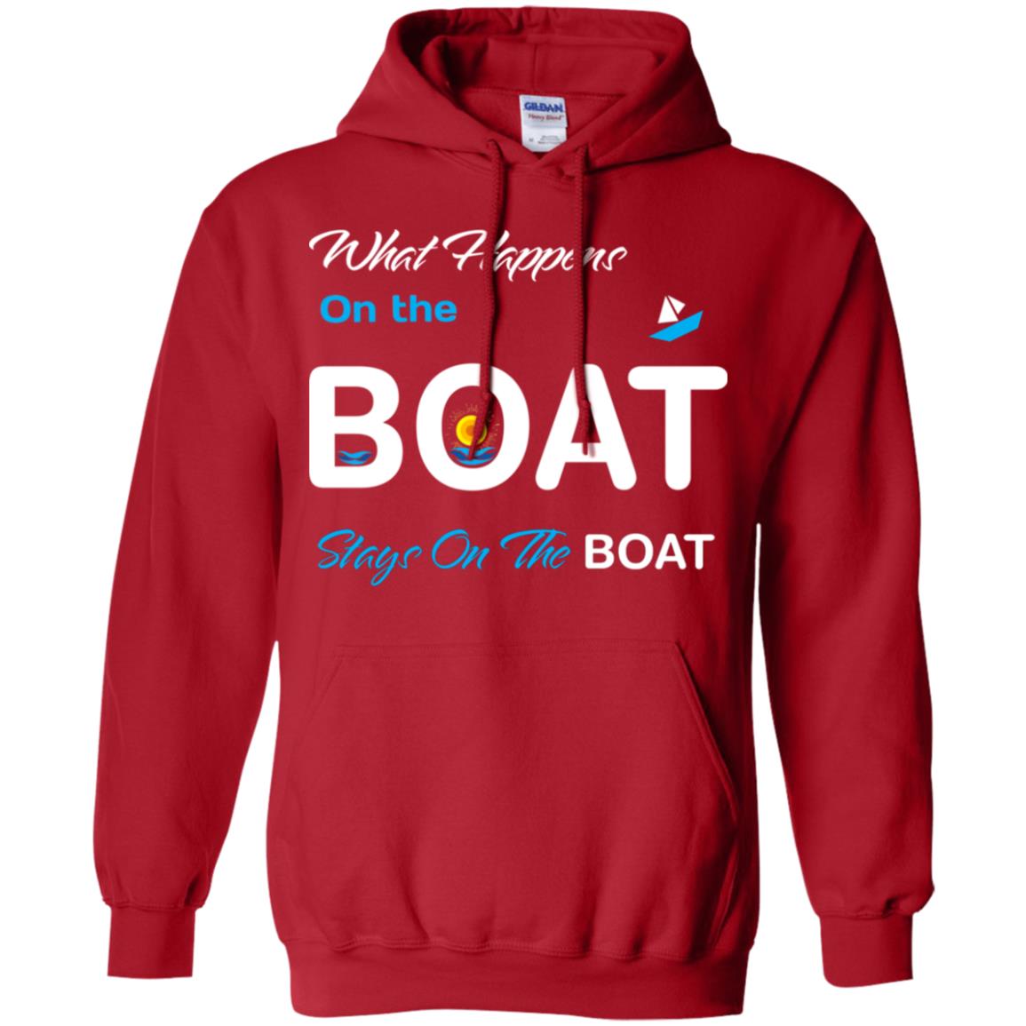 What Happens On The Boat Stay On The Boat Summer Vacation Shirt Red