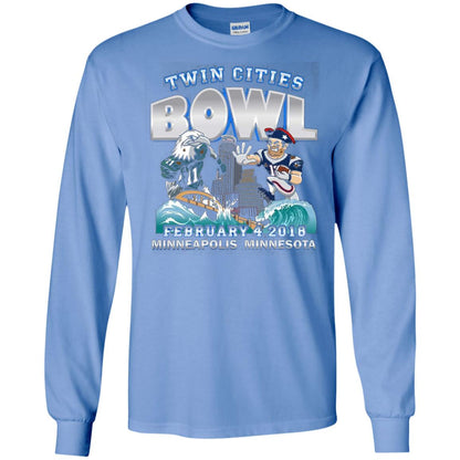 Football Lover T-shirt Twin Cities Bowl Carolina Blue