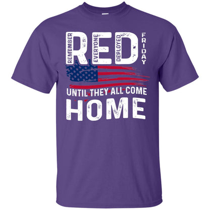 Nation Wear Red Day T-shirt Red Friday Until They All Come Home Purple