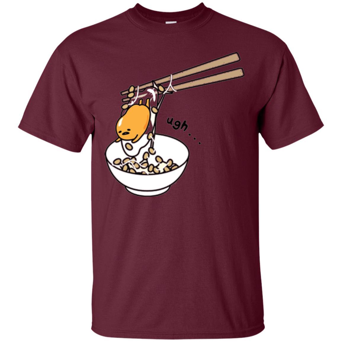 Film T-shirt Gudetama Chopsticks Maroon