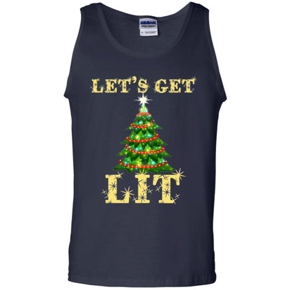 Christmas T-shirt Let_s Get Lit Navy