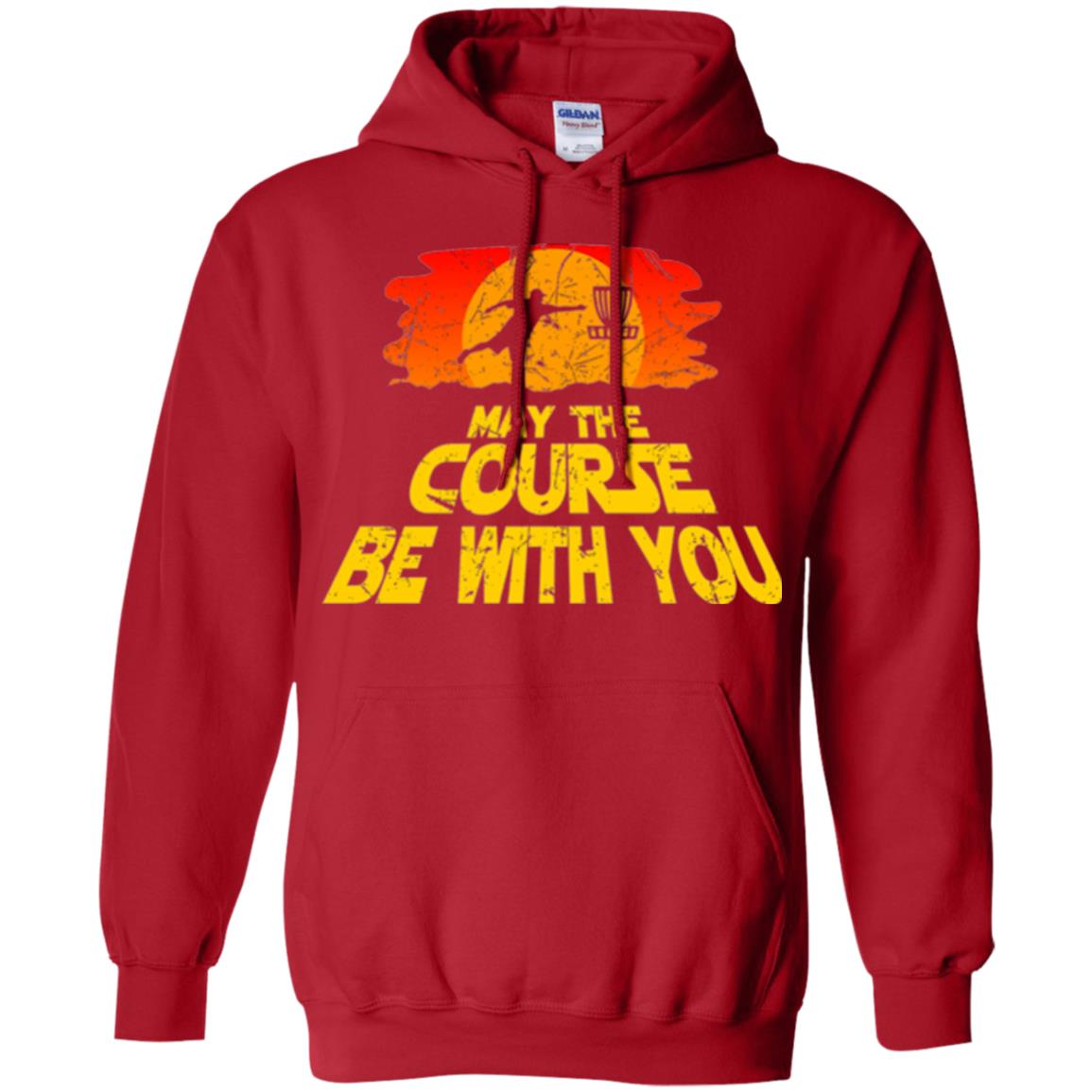 Disc Golf T-shirt May The Course Be With You Red