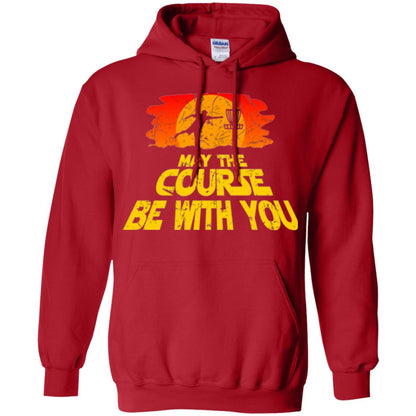 Disc Golf T-shirt May The Course Be With You Red