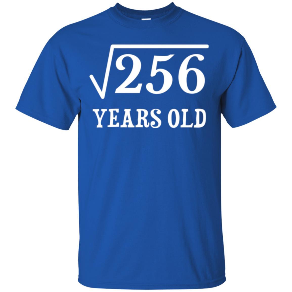 Birthday T-shirt Square Root Of 256 16th Years Old Royal