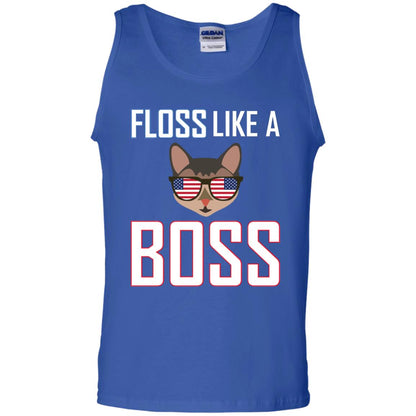 Floss Like A Boss Cat Shirt Royal