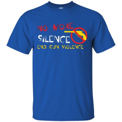 Anti Gun T-shirt No More Silence End Gun Violence Royal