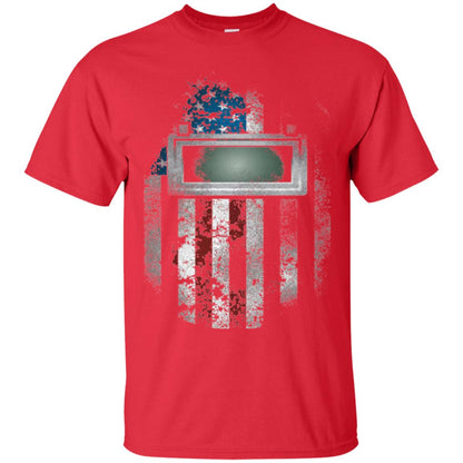 Welder Gift Shirt American Welding Hood Gift T-shirt Red
