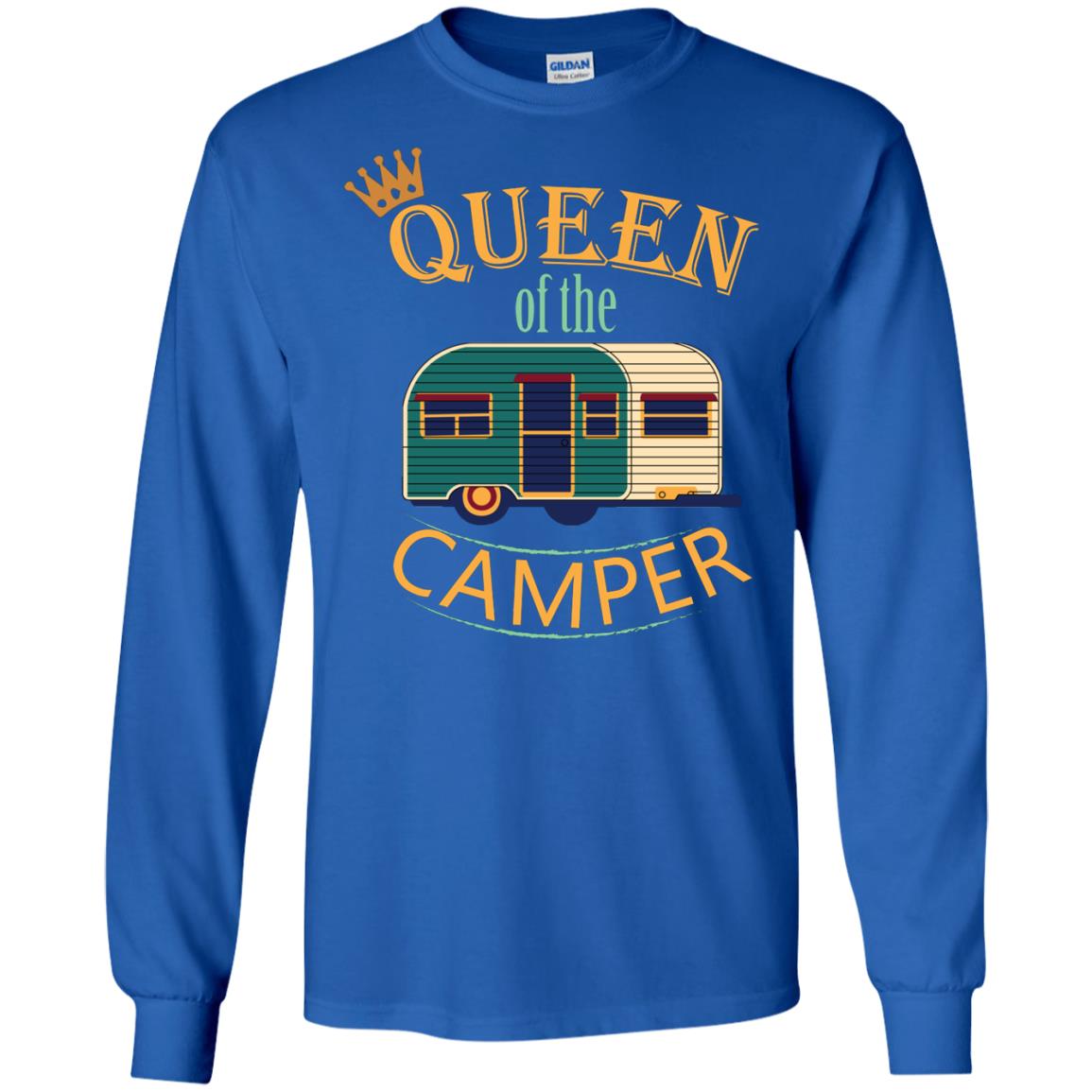 Queen Of The Camper Camping Lover Shirt Royal