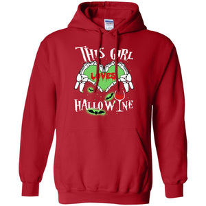 This Girl Loves Hallo-wine Funny Halloween Shirt For Wine LoversG185 Gildan Pullover Hoodie 8 oz.