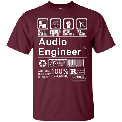 Audio Engineer Shirt Multi Tasking Problem Solving Maroon