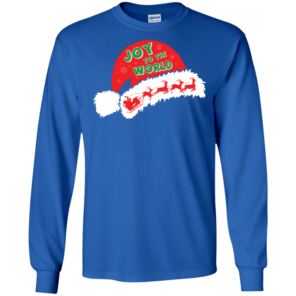 Christmas T-shirt Joy To The World Royal