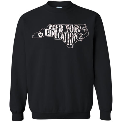 Distressed North Carolina Nc Red For Educator Shirt Black