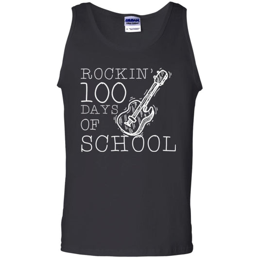 Rockin_ 100 Days Of School Teachers Students T-shirt Black