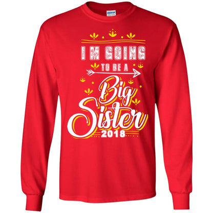 Family T-shirt I'm Going To Be A Big Sister 2018 Red